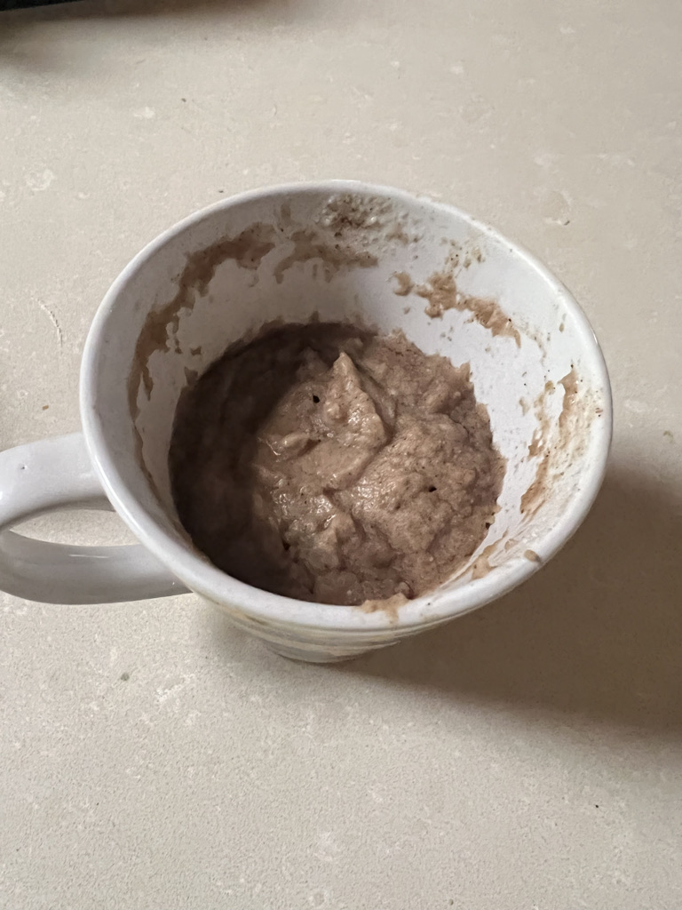 Cooked mug cake