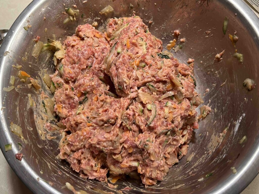The meat mixture