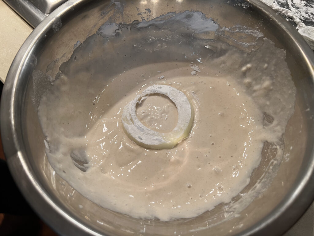 Onion ring in batter