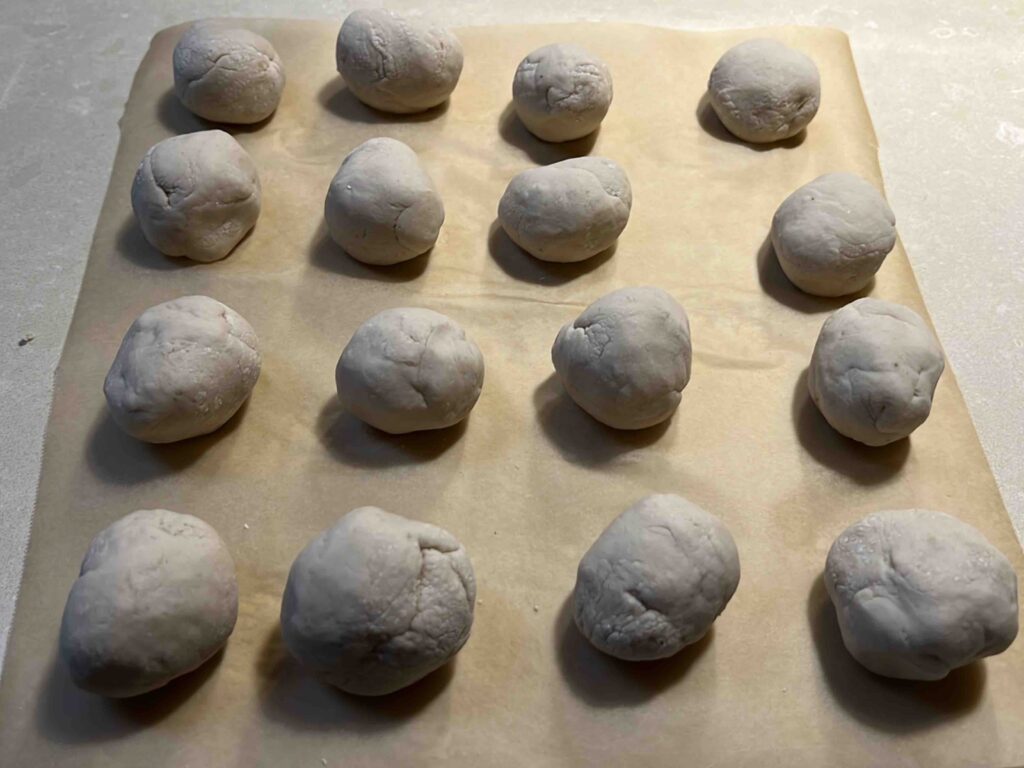 The wrapper dough balls