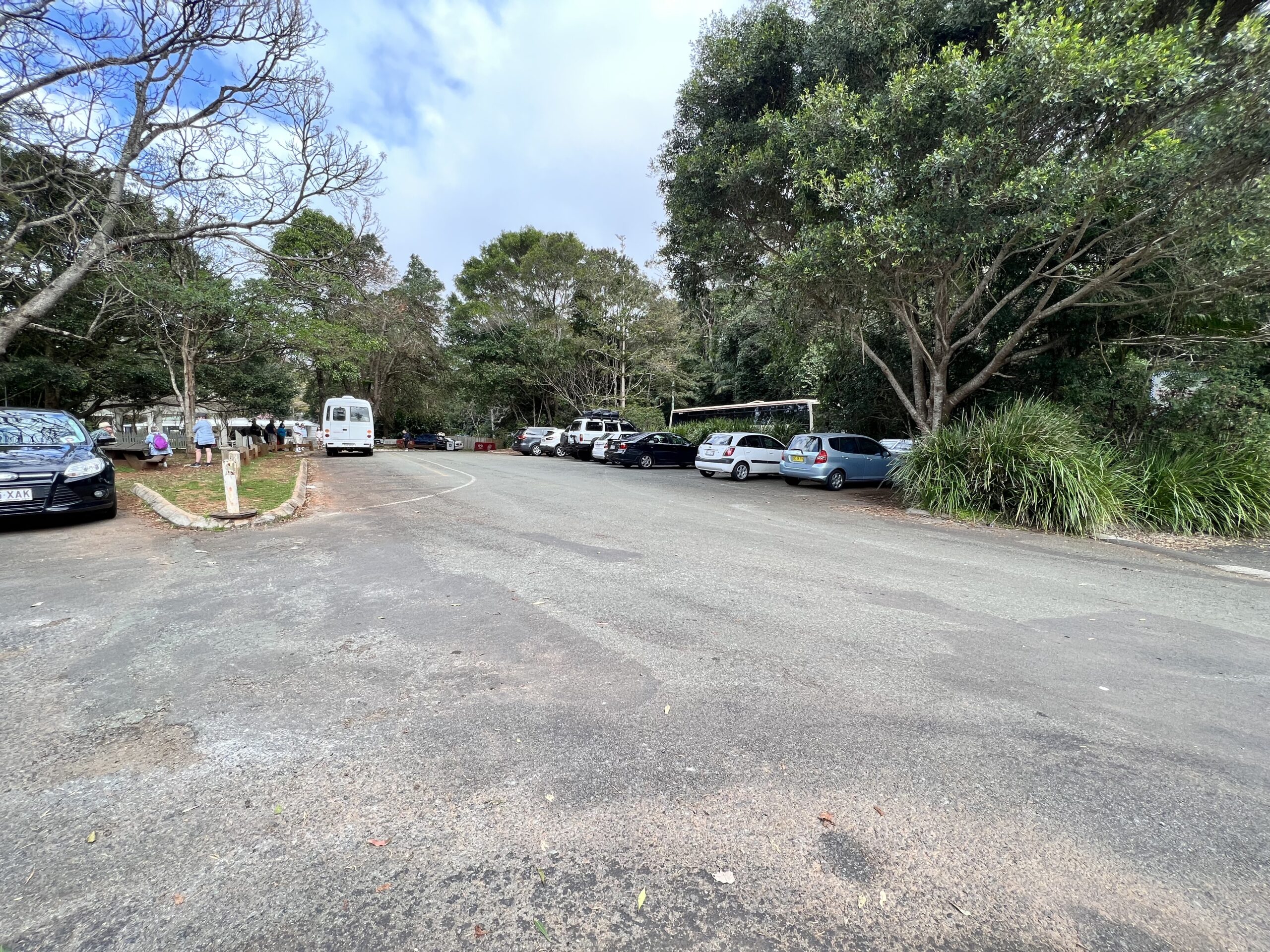 The carpark at Curtis Falls 5th August 2022.