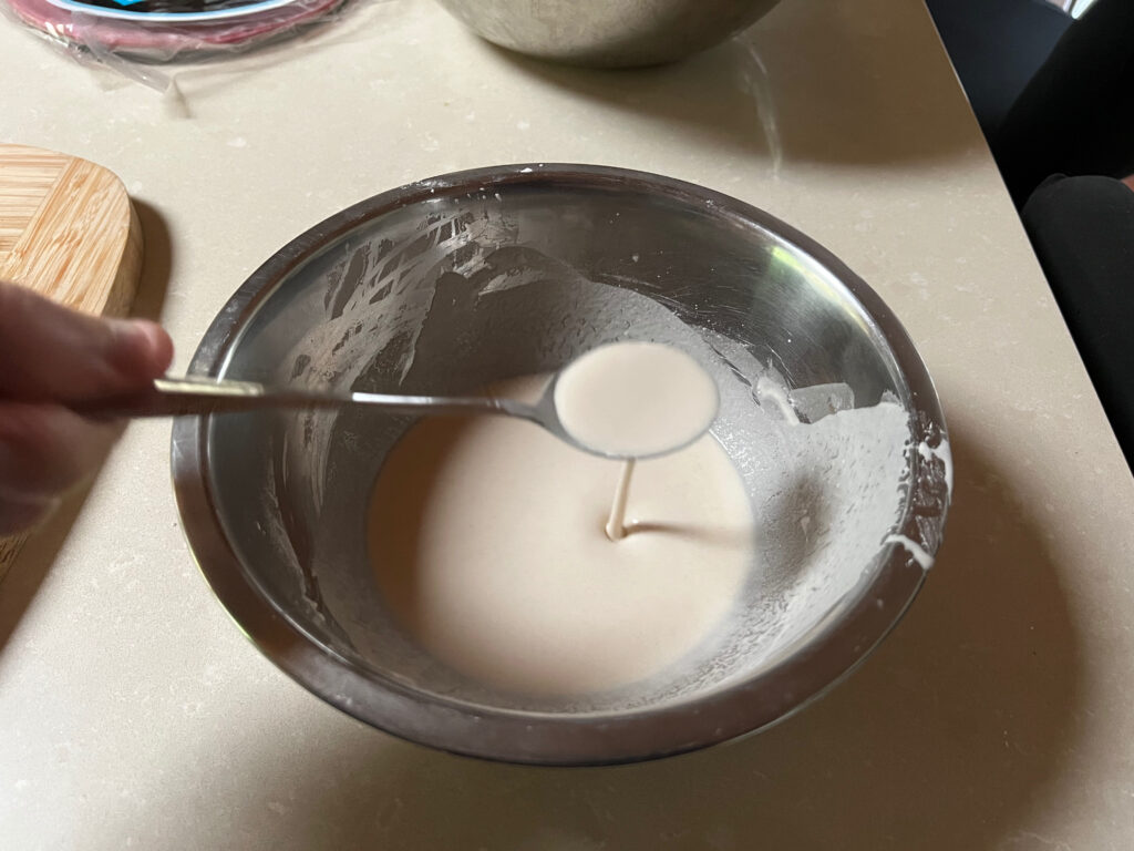 how thin mixture is