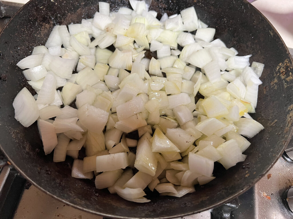 Onions in frying pan