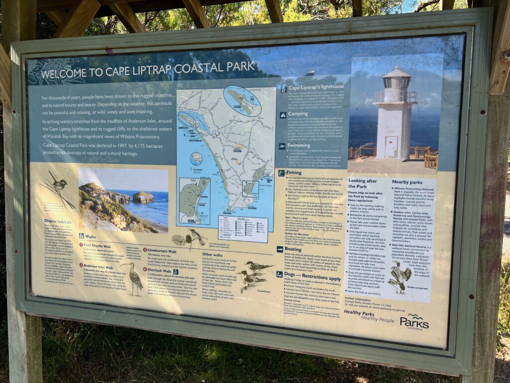 Map of Cape Liptrap Coastal Park