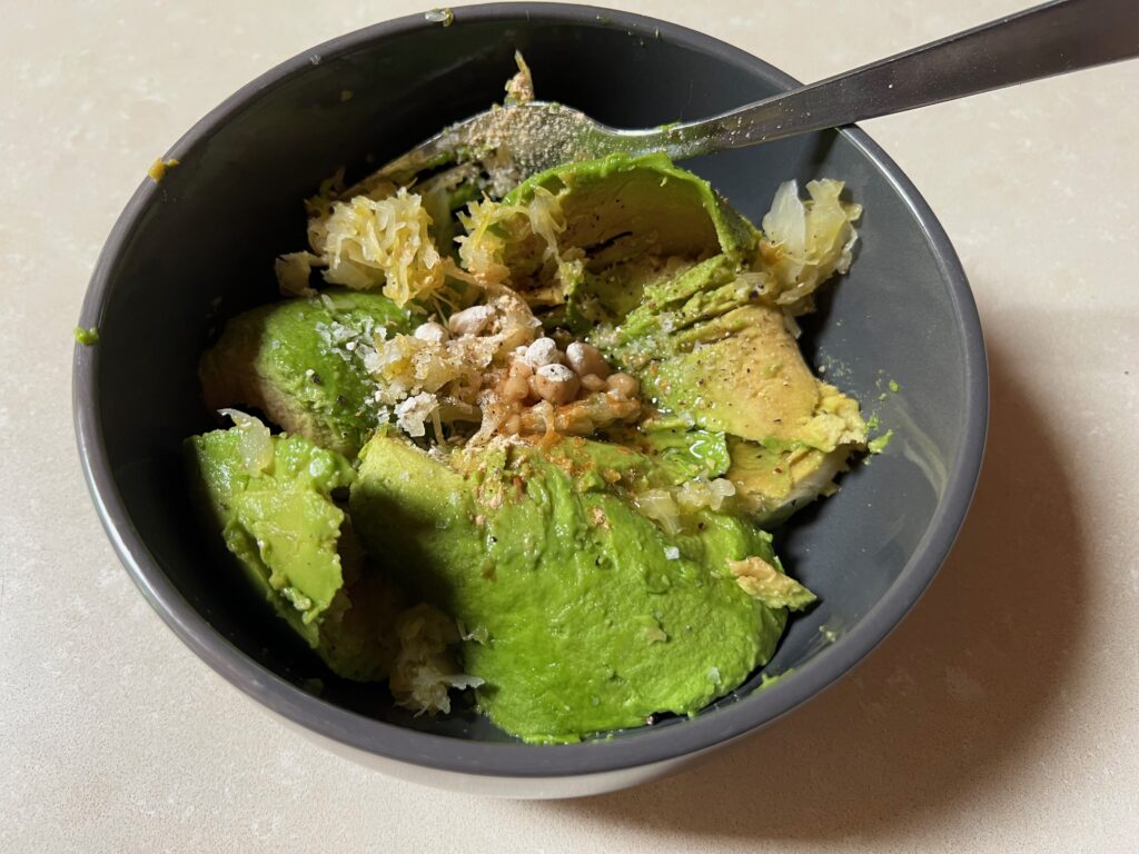 Ingredients for avocado dip