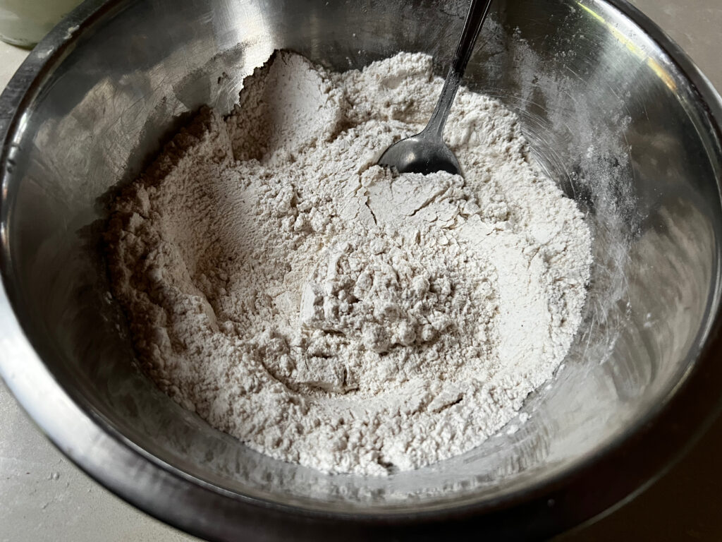 Flours in a bowl