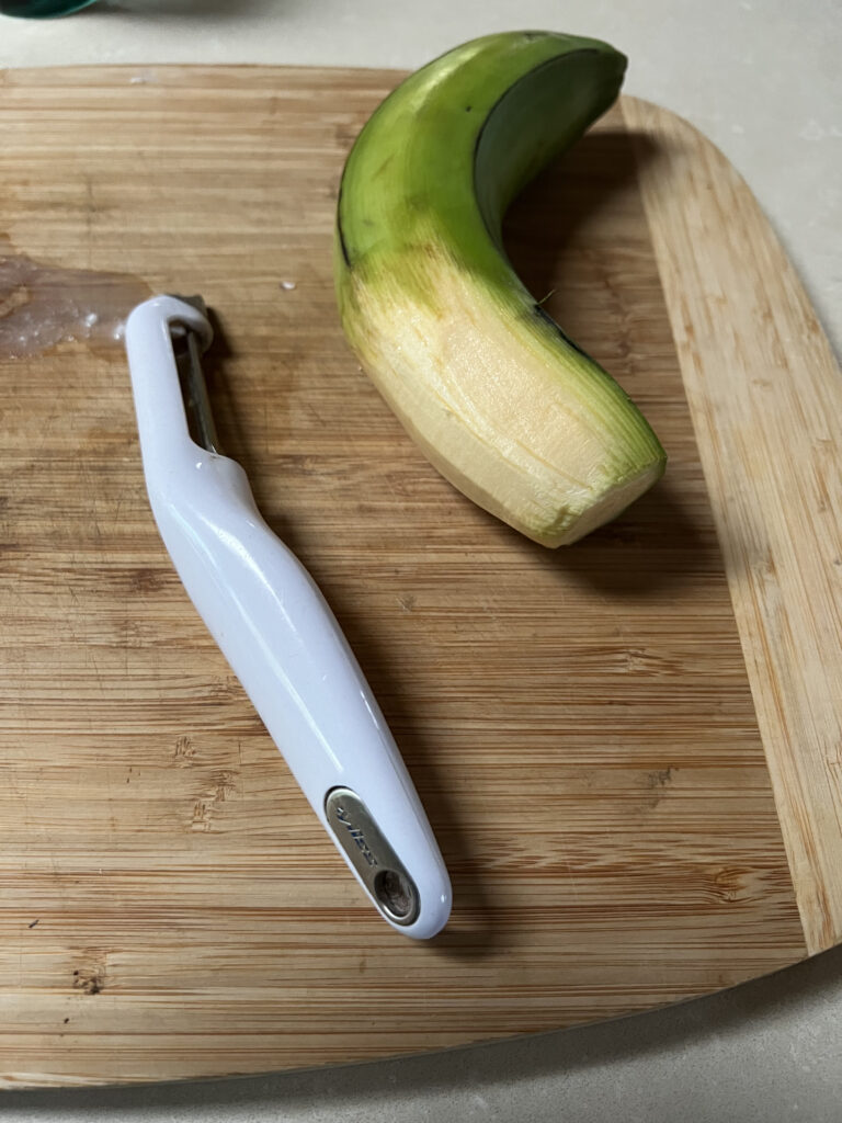 Peeling plantain