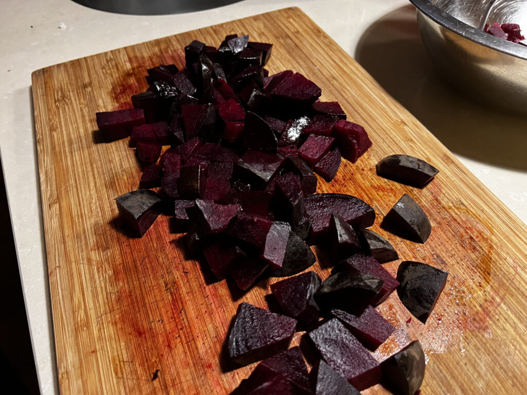 Beetroot in small pieces
