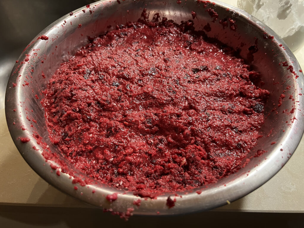 Vegan Beetroot Patty mixture