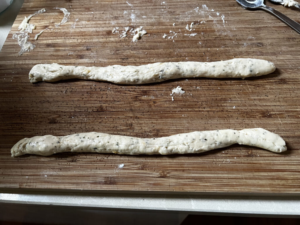 Rolled out breadsticks