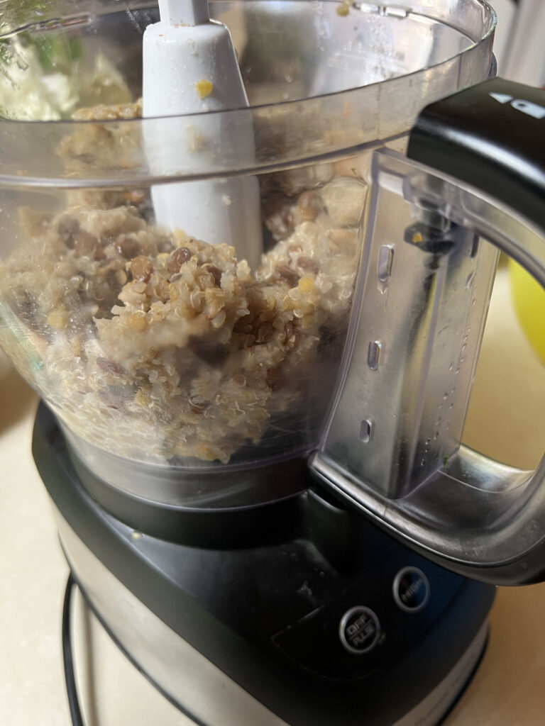 Mixture in food processor